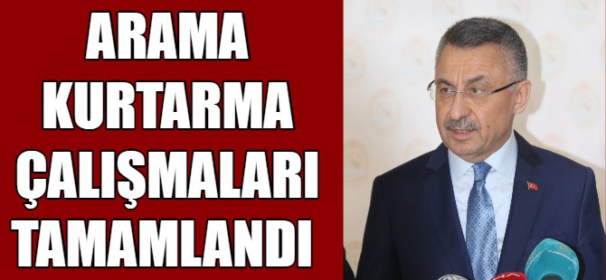 Van'da arama kurtarma çalışmaları tamamlandı
