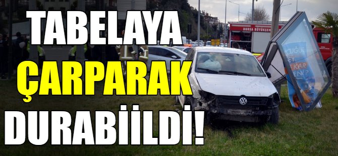 Tabelaya çarparak durabildi