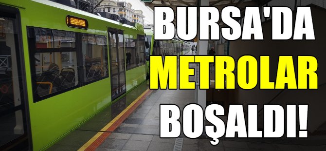 Bursa'da toplu taşıma yarı yarıya düştü
