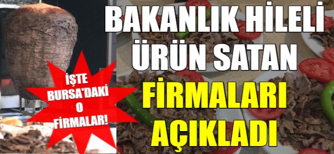Bakanlık hileli ürün listesini açıkladı