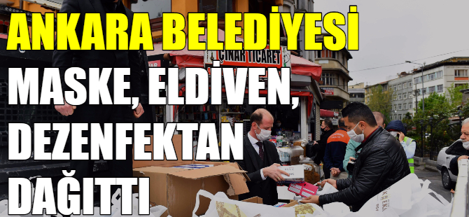 Ankara'da Büyükşehir Belediyesi'nden maske