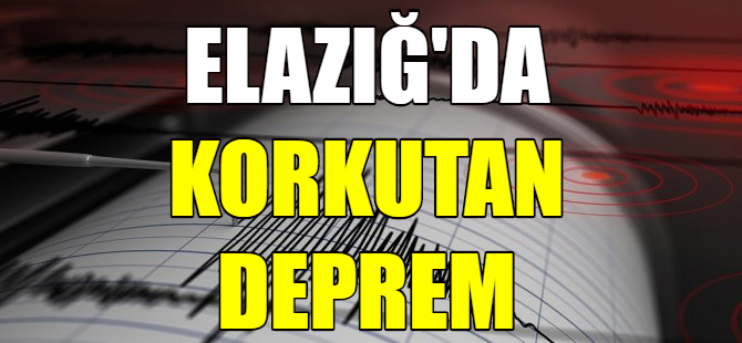 Elazığ'da 5.3 büyüklüğünde deprem