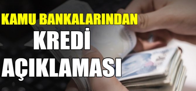 Kamu bankalarından kredi açıklaması