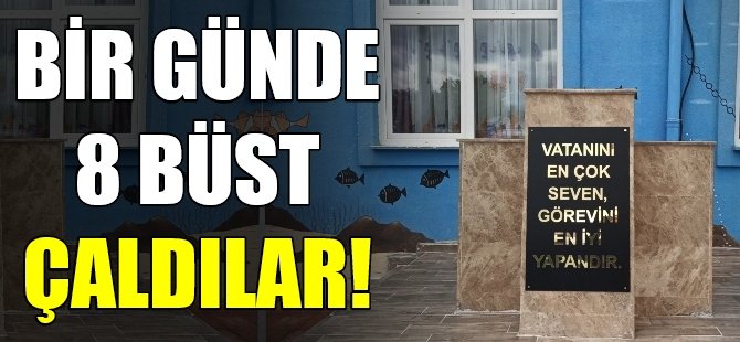 Bir günde 8 büst çaldılar!