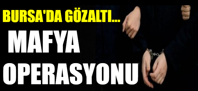 Bursa'da 'Mafya' operasyonu!