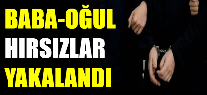 Hırsızlık yapan baba-oğul yakalandı