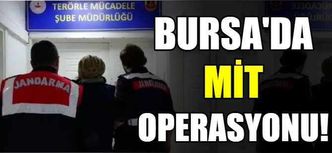 Bursa'da MİT operasyonu!