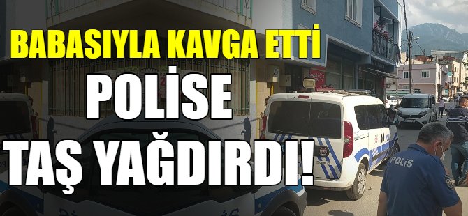Polise taş yağdırdı!