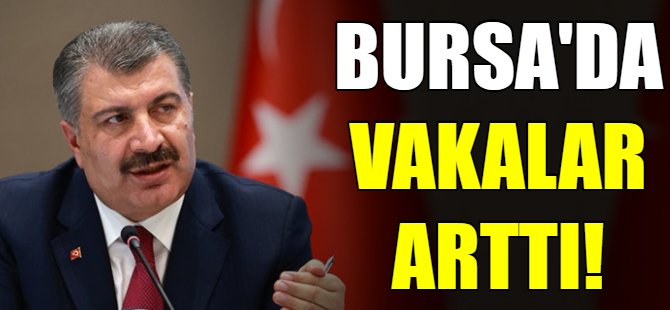 Bursa'da koronavirüs vakaları arttı