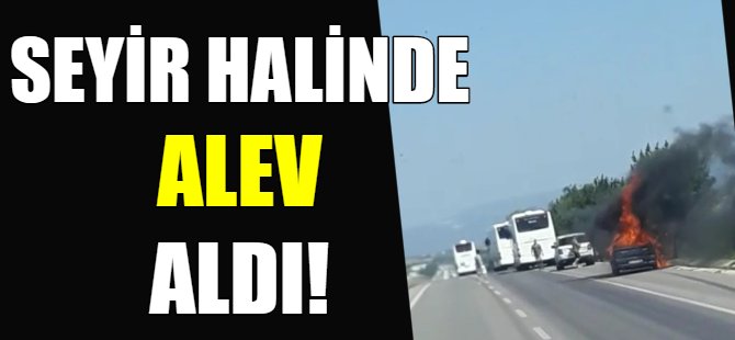 Seyir halinde alev aldı!