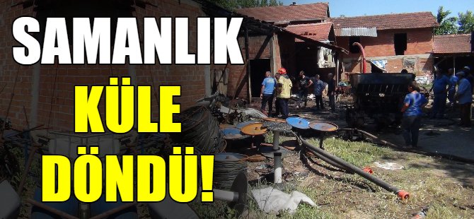 Samanlık alevlere teslim oldu