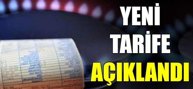 Yeni tarife açıklandı