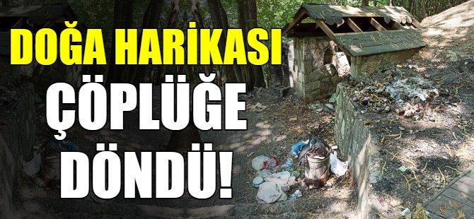 Doğa harikası çöplüğe döndü!