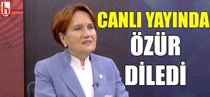 Akşener özür diledi