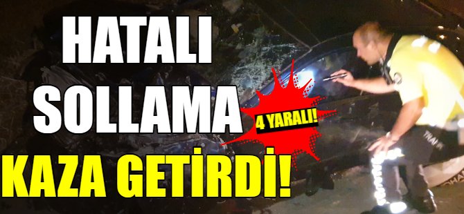 Bursa'da feci kaza: 4 yaralı!