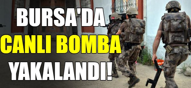 Bursa'da canlı bomba yakalandı!