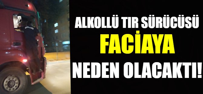 Alkollü TIR şoförü faciaya neden olacaktı
