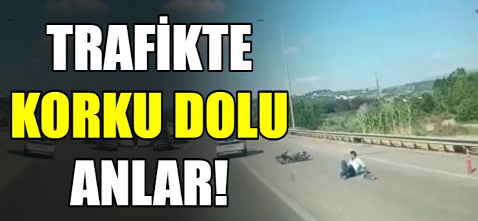 Trafikte korku dolu anlar!