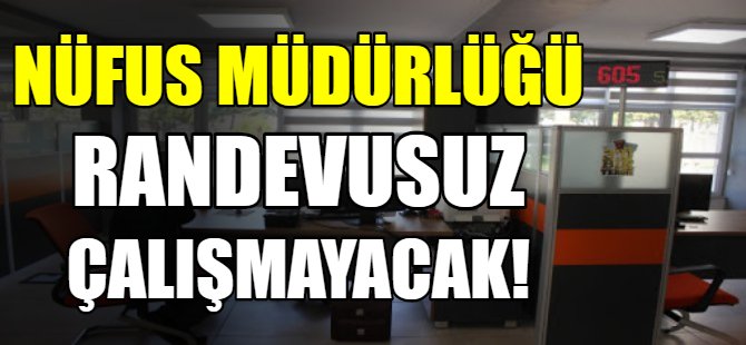 Nüfus müdürülüğünde korona önlemi!