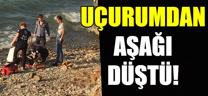 Uçurumdan düşen kadın ağır yaralandı