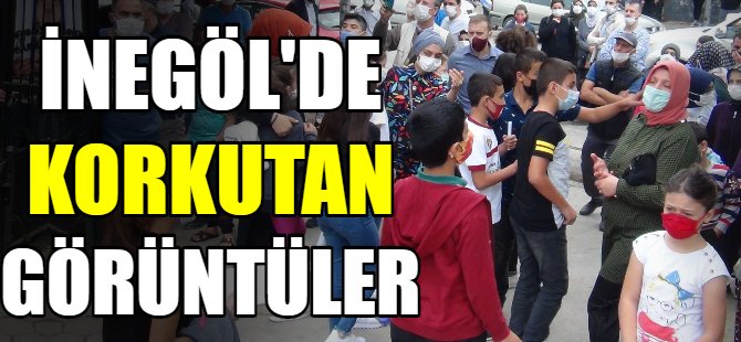 İnegöl'de korkutan görüntüler!