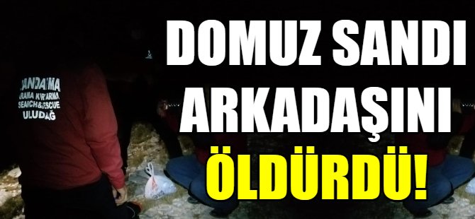 Domuz sandı arkadaşını öldürdü!