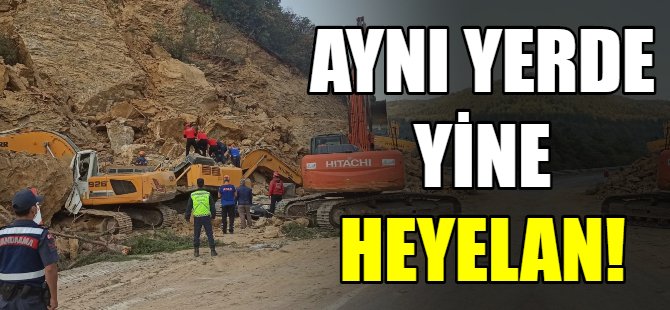 Son dakika...Aynı yerde yine heyelan!