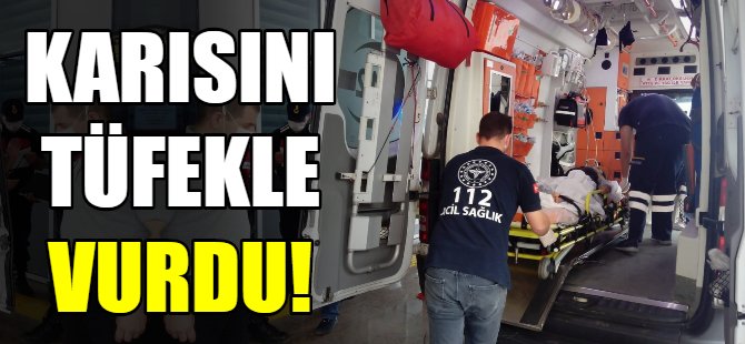 Tartıştığı karısını vurdu!