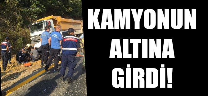 Kamyonun altına girdi: 4 yaralı!