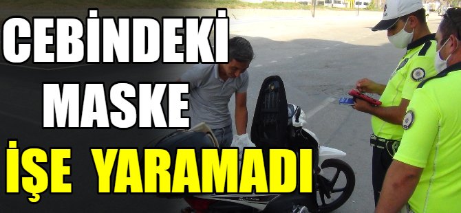 Cebindeki maske cezadan kurtarmadı