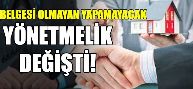 Belgesi olmayan yapamayacak