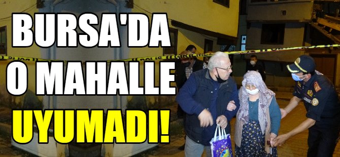 Bursa'da o mahalle uyumadı!