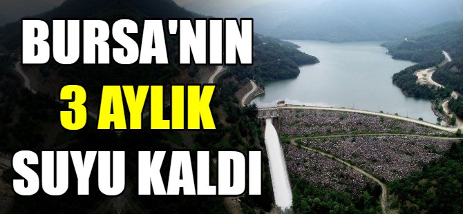 Bursa'nın 3 aylık suyu kaldı