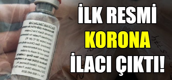 İlk resmi korona ilacı piyasada!
