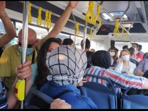 Bursa'da "Sırt sırta toplu ulaşım" tepkisi