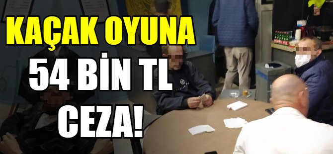 Kaçak oyuna 54 bin lira ceza!