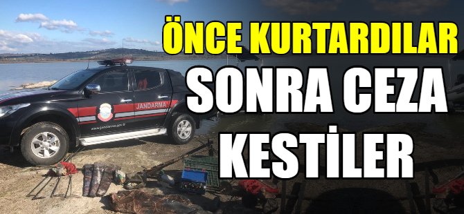 Avcıları jandarma kurtardı