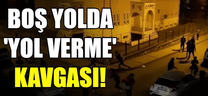Boş yolda yol verme kavgası!