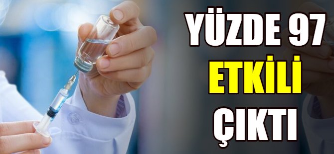 Yüzde 97 etkili çıktı