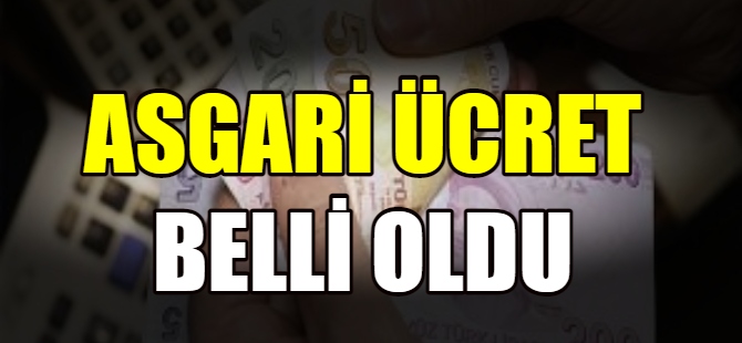 Asgari ücret belli oldu