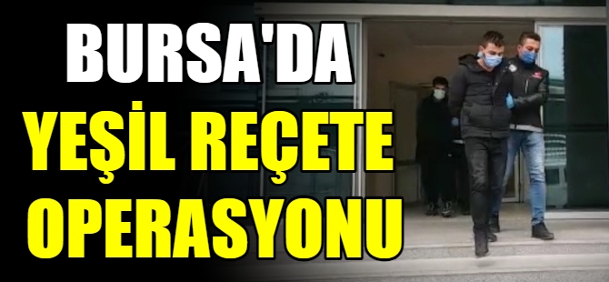 Bursa'da 'yeşil reçete' operasyonu