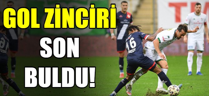 Gol zinciri sona erdi