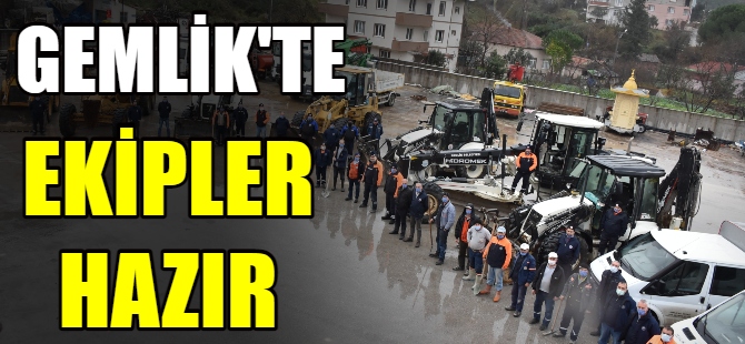 Gemlik'te kar seferberliği