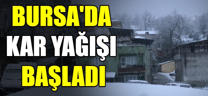 Bursa'da kar yağışı başladı