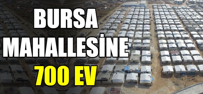 Suriye'deki Bursa mahallesine 770 ev