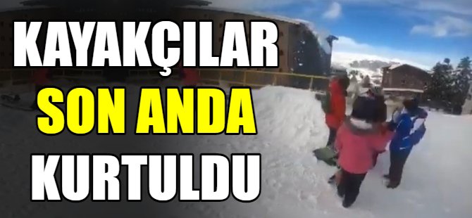 Kayakçılar son anda kurtuldu!