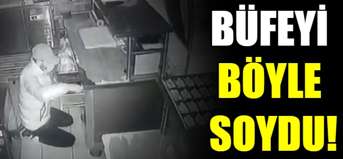 Büfeyi böyle soydu!