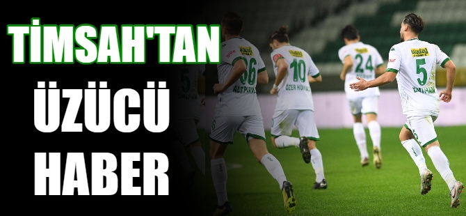 Bursaspor'dan üzücü haber