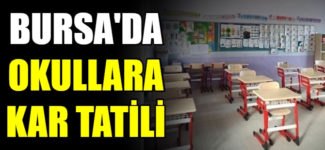 Bursa'da okullara kar tatili