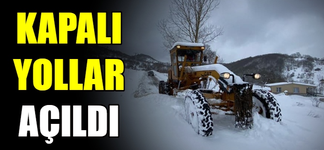 Kapalı yollar açıldı